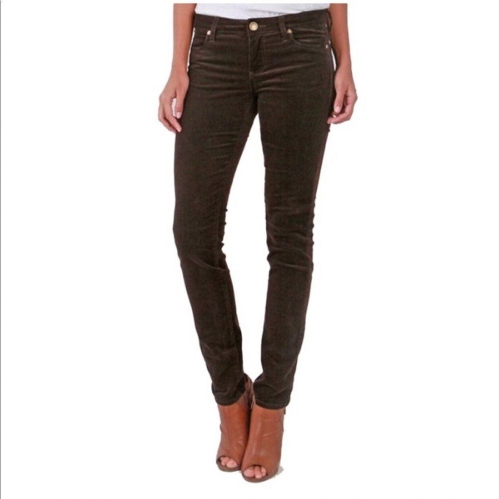 Kut From The Kloth Mia Toothpick‎ Skinny Brown Cords Sz 6